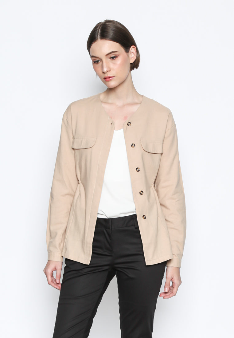 VALINO LADIES Beige Utility Jacket