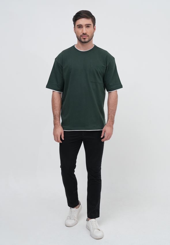 Green Pocket Oversize T-Shirt