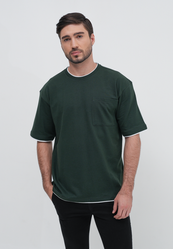 Green Pocket Oversize T-Shirt