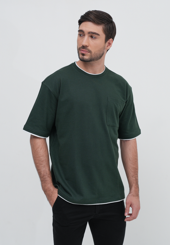 Green Pocket Oversize T-Shirt