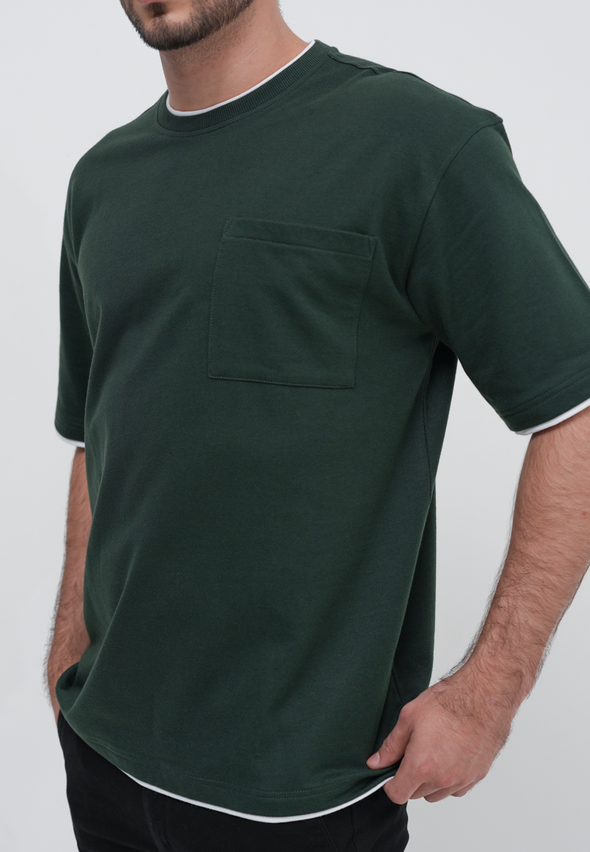 Green Pocket Oversize T-Shirt