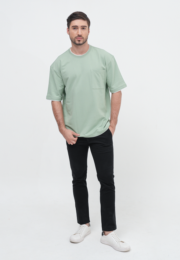 Sage Pocket Oversize T-Shirt