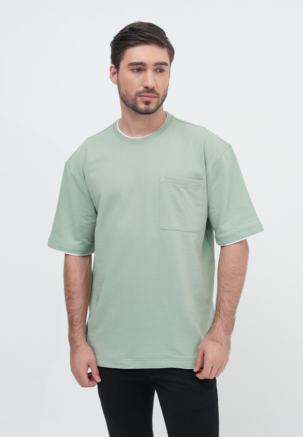 Sage Pocket Oversize T-Shirt