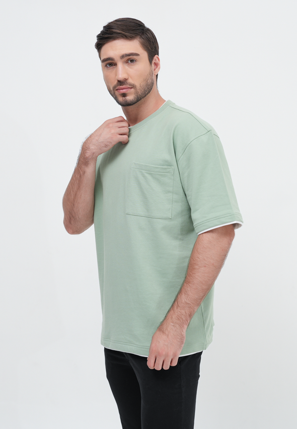 Sage Pocket Oversize T-Shirt