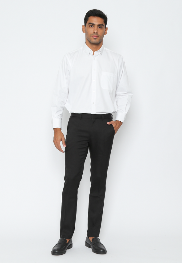 Men's Black Slim Fit Formal Trousers