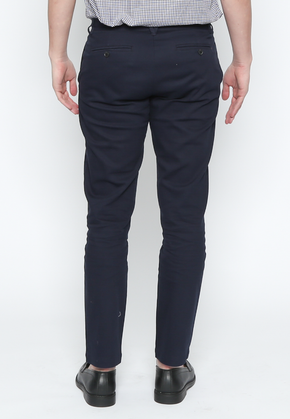 Men'S Blue Chinos Long Pants