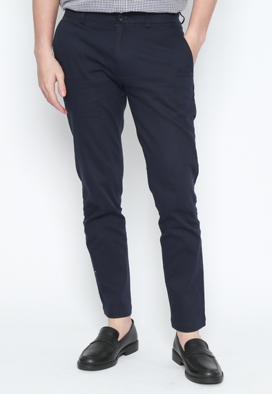 Men'S Blue Chinos Long Pants