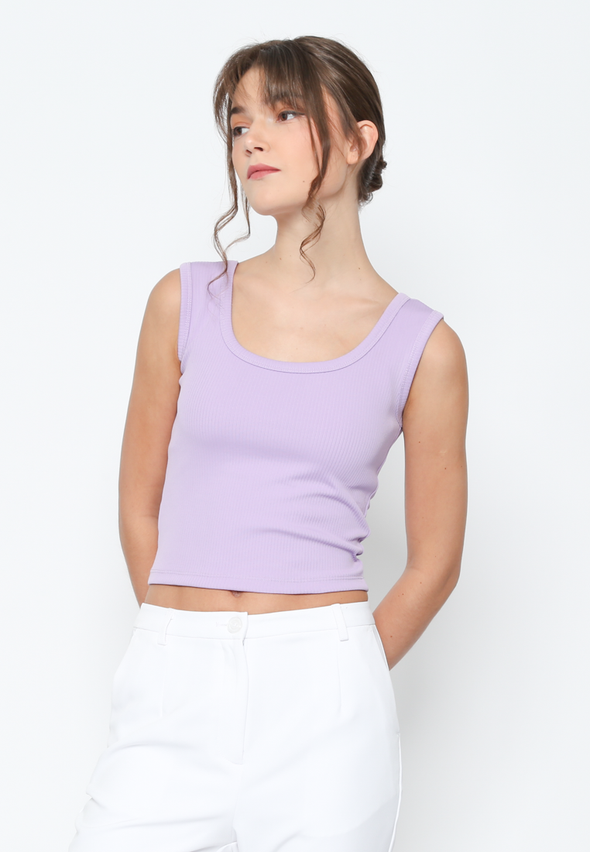 Women'S Lilac Square Tank Top