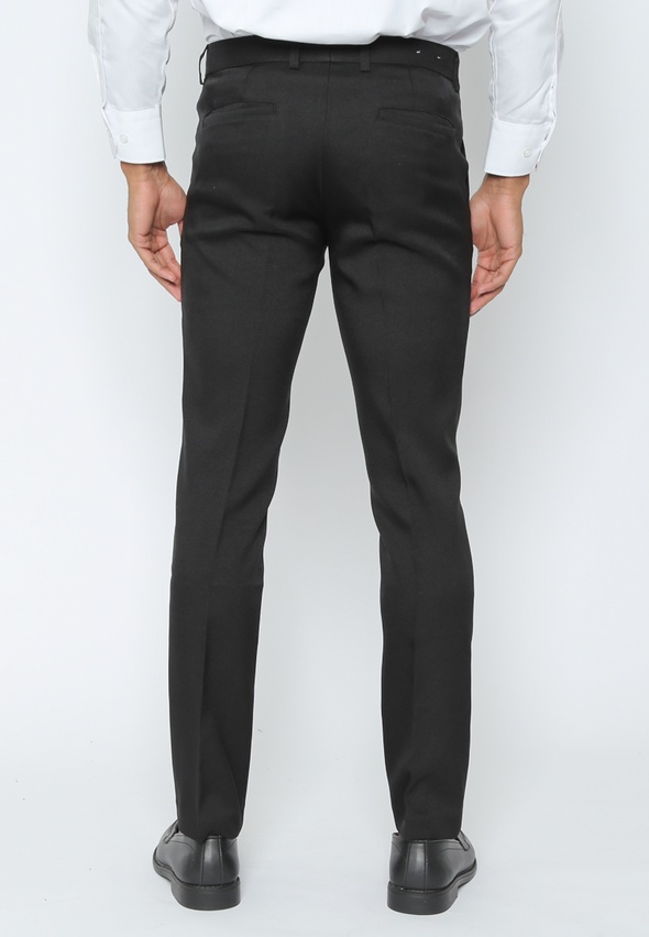 Men's Black Slim Fit Formal Trousers