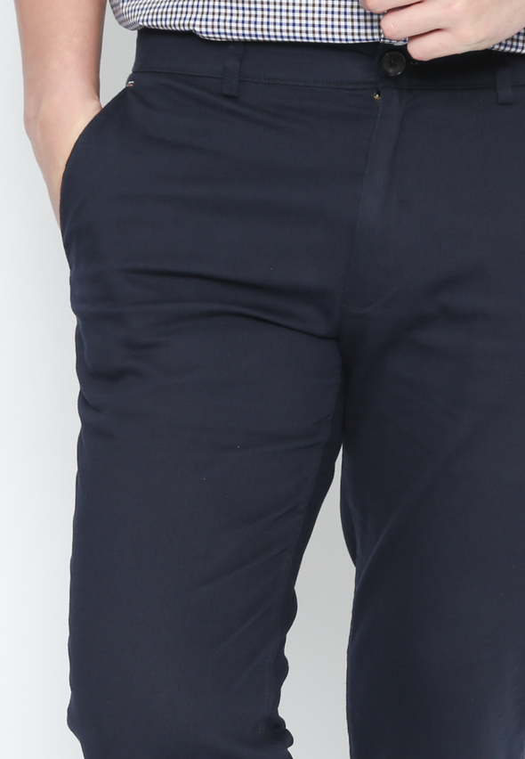 Men'S Blue Chinos Long Pants