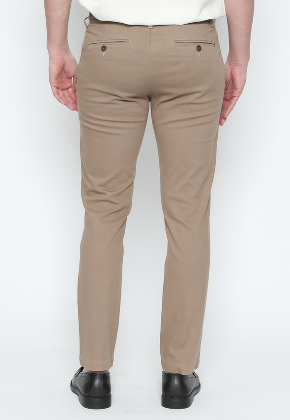 Men'S Cream Chinos Long Pants