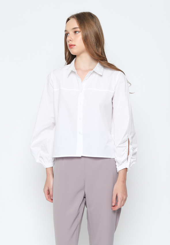 White Women's Long-Sleeve Shirt