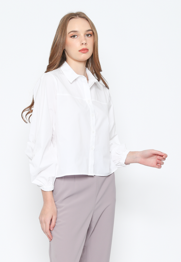 White Women's Long-Sleeve Shirt