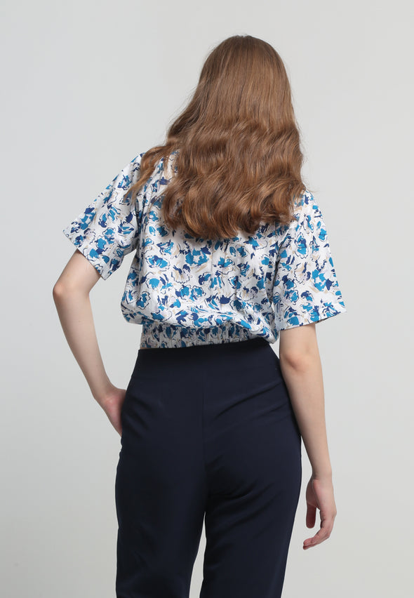 White Dolman Short Sleeve Shirt