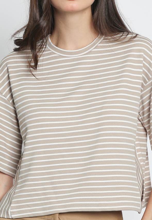 Knit Stripes T-Shirt