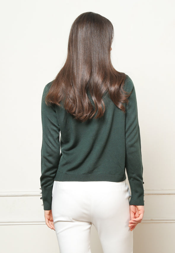 Women's Plain Green Sweatshirt