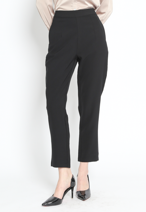 Black High Waist Tapered