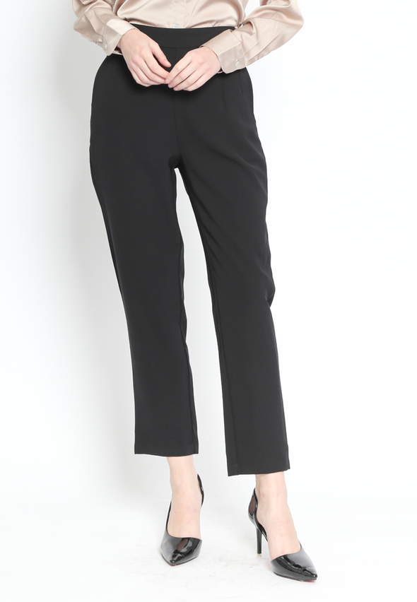 Black High Waist Tapered