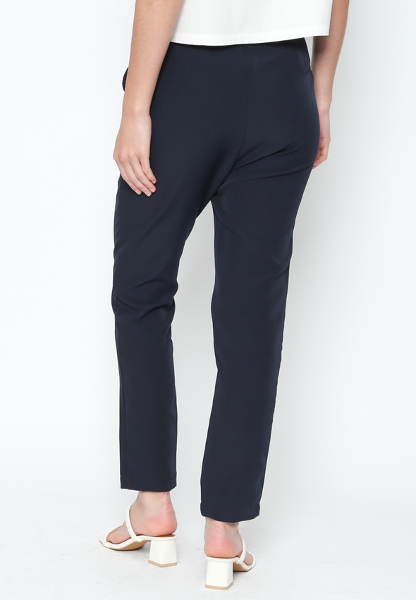 Women'S Blue Tapered Cut Slim Pants