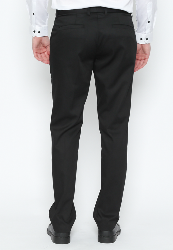 Formal Slim Fit Welt Pocket Black Men'S Long Pants