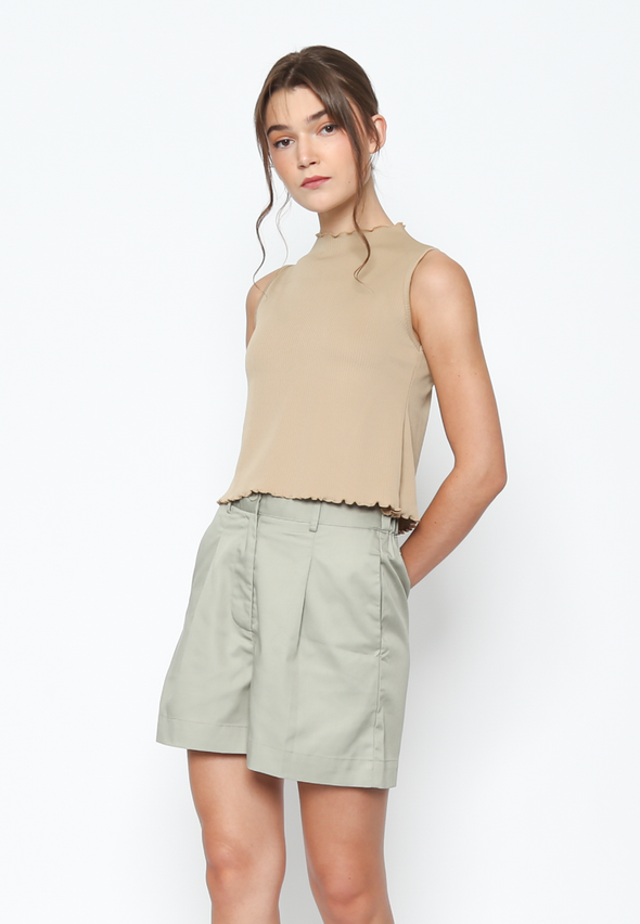 Women's Green Casual Shorts