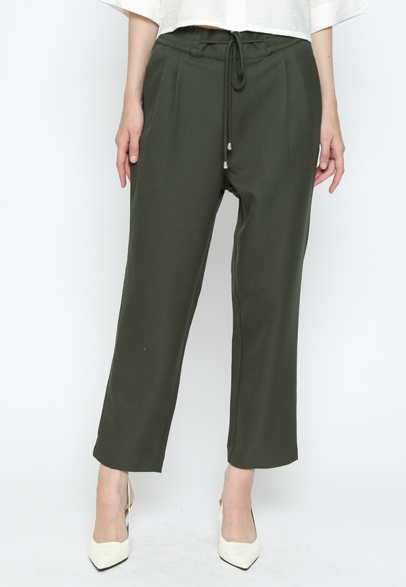 Women's Green Wide Leg Pants