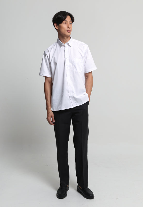 White White Regular Fit Short Sleeve Shirt