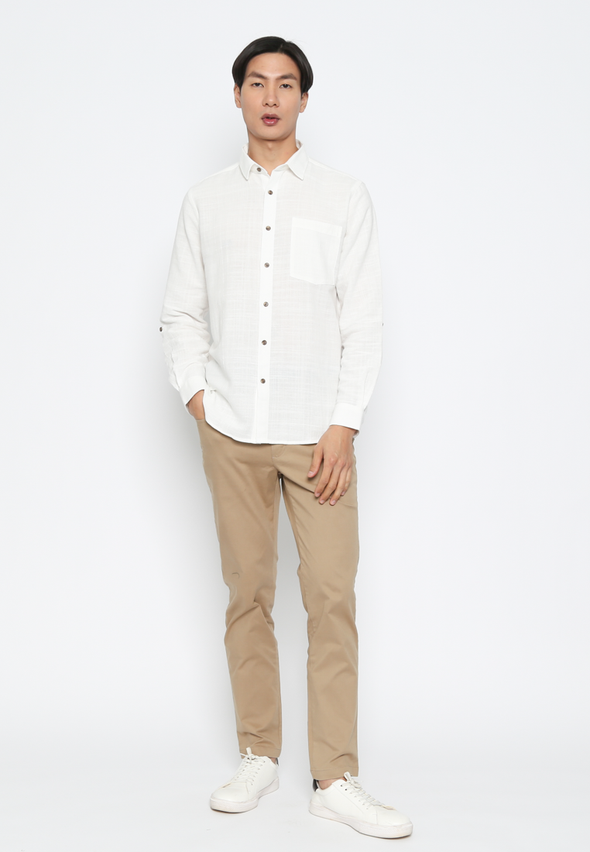 Broken White Men's Long Sleeve Shirt