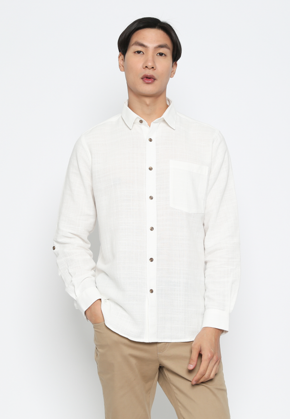Broken White Men's Long Sleeve Shirt