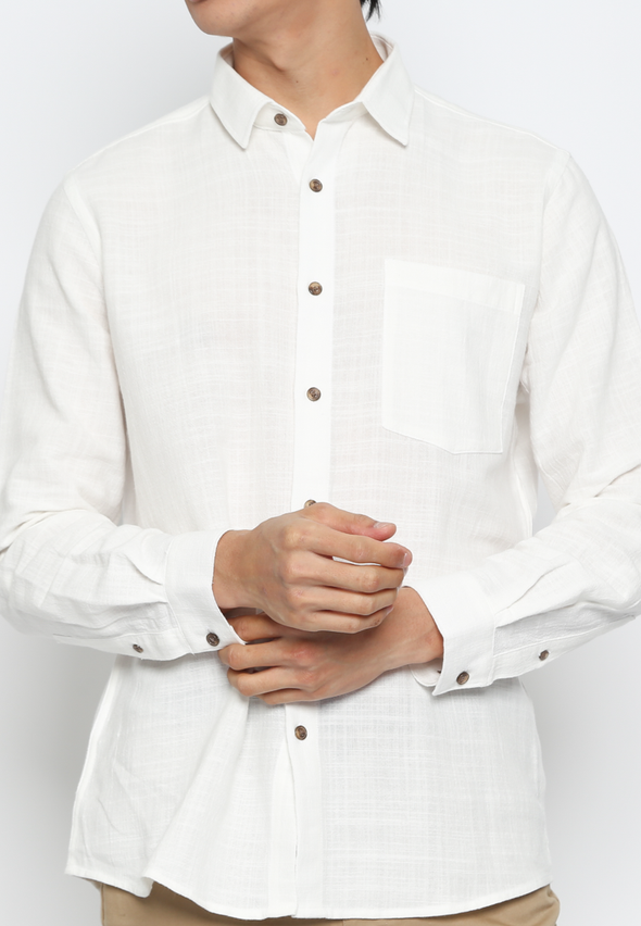 Broken White Men's Long Sleeve Shirt