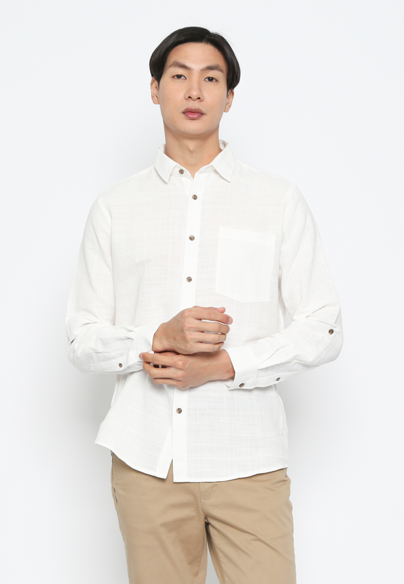 Broken White Men's Long Sleeve Shirt