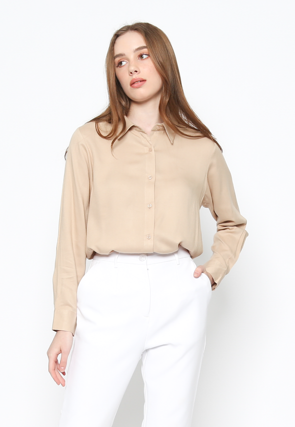 Cream Women's Long Sleeve Shirt