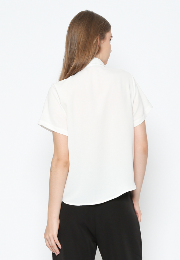 Women'S White Short Sleeve Shirt