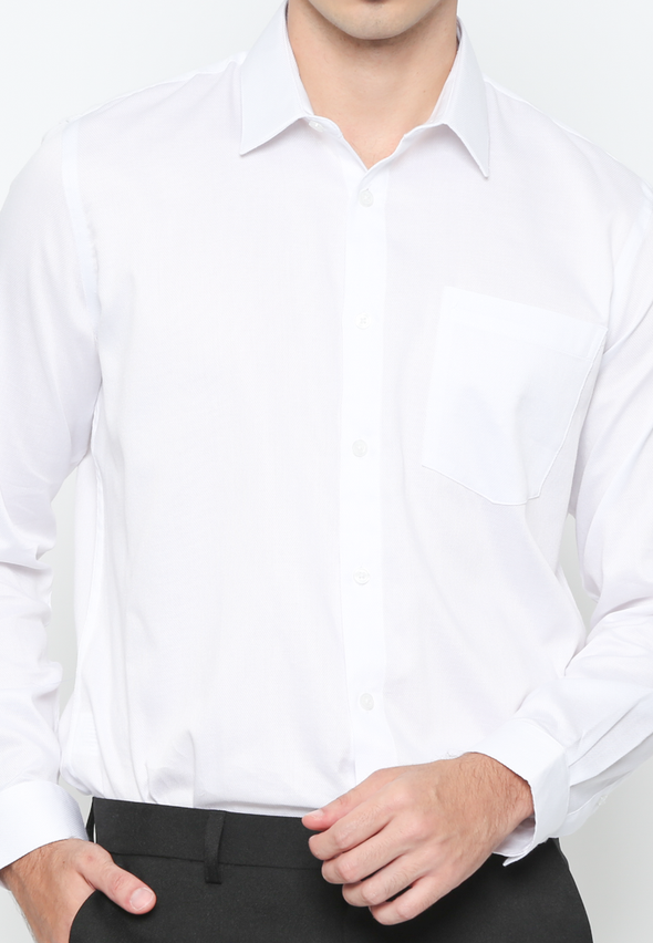 Men's White Long Sleeve Shirt