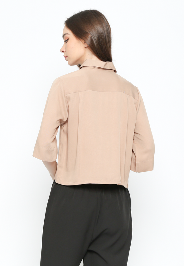 Women'S Cream Boxy Shirt