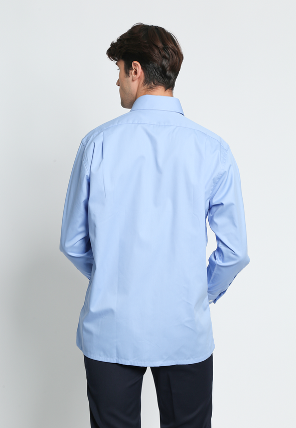 Blue Regular Fit Long Sleeves Shirt