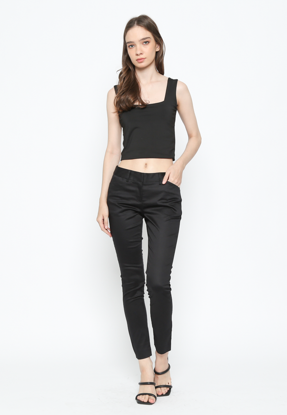Women's Black Slim Fit Long Pants