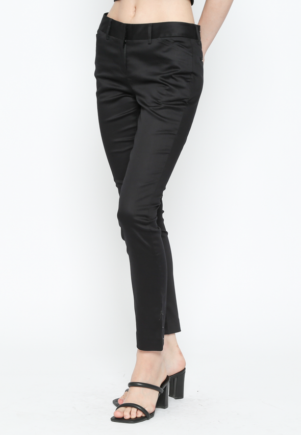 Women's Black Slim Fit Long Pants