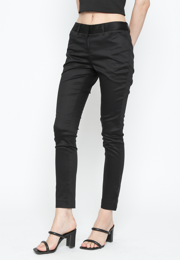 Women's Black Slim Fit Long Pants