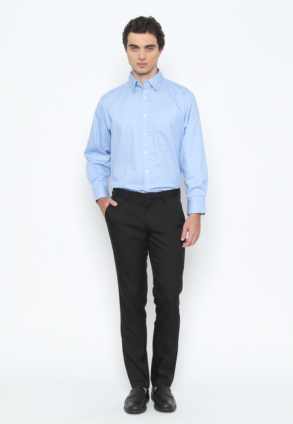 Blue Regular Fit Long Sleeves Shirt