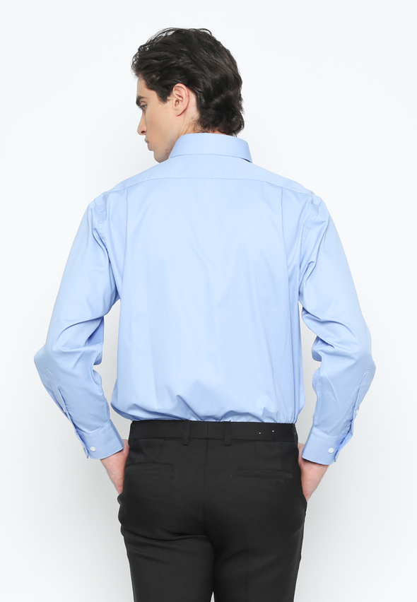 Blue Regular Fit Long Sleeves Shirt