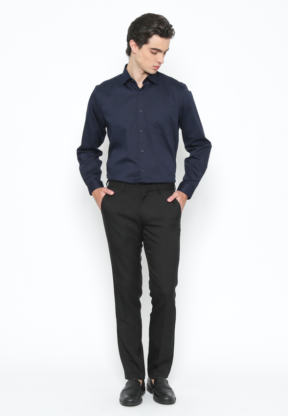 Men's Navy Long Sleeve Shirt