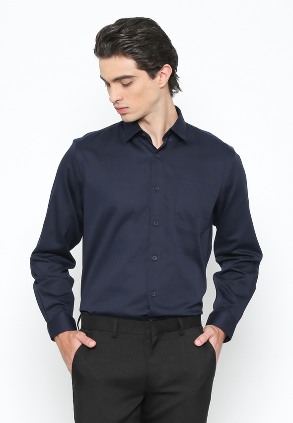 Men's Navy Long Sleeve Shirt