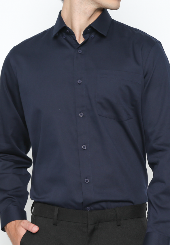 Men's Navy Long Sleeve Shirt