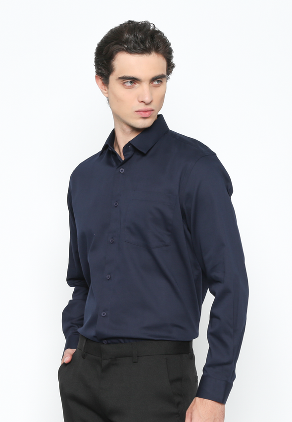 Men's Navy Long Sleeve Shirt