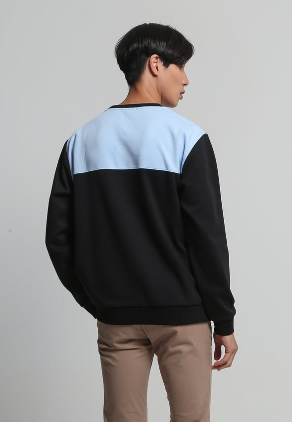 Black Colorblock Sweatshirt