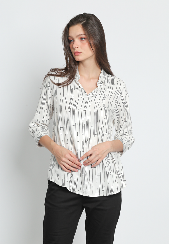 V-Neck 3/4 Sleeve Shirt