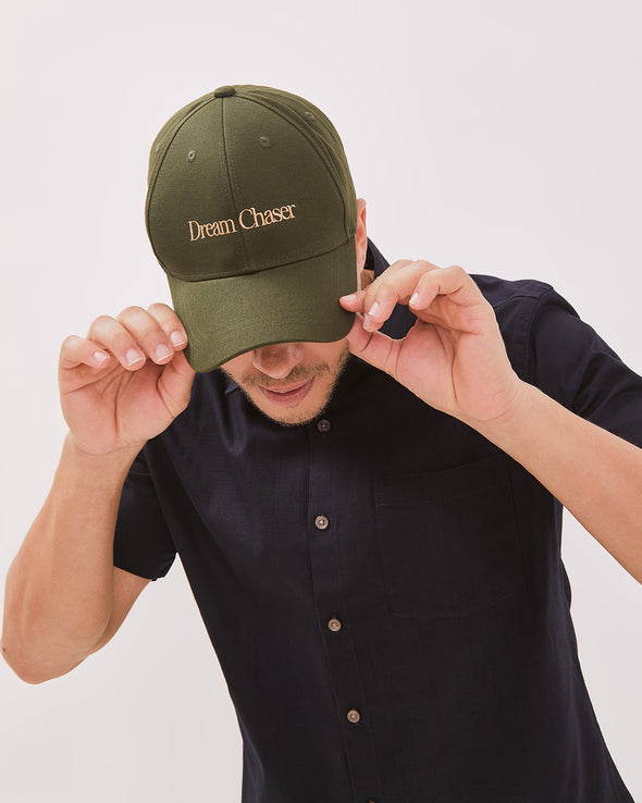 Men's Olive Green Embroidery Hat