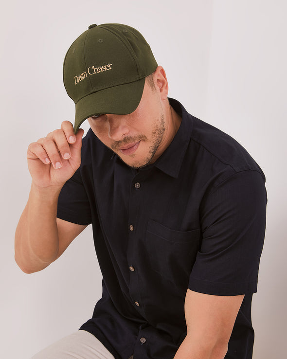 Men's Olive Green Embroidery Hat