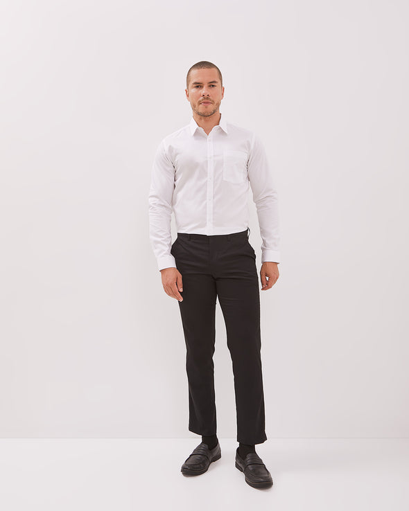 Men's White Long Sleeved Shirt